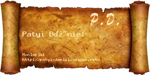 Patyi Dániel névjegykártya